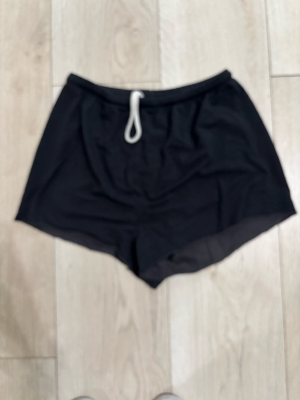 Lightweight Black Women's Athletic Shorts with Drawstring Waist